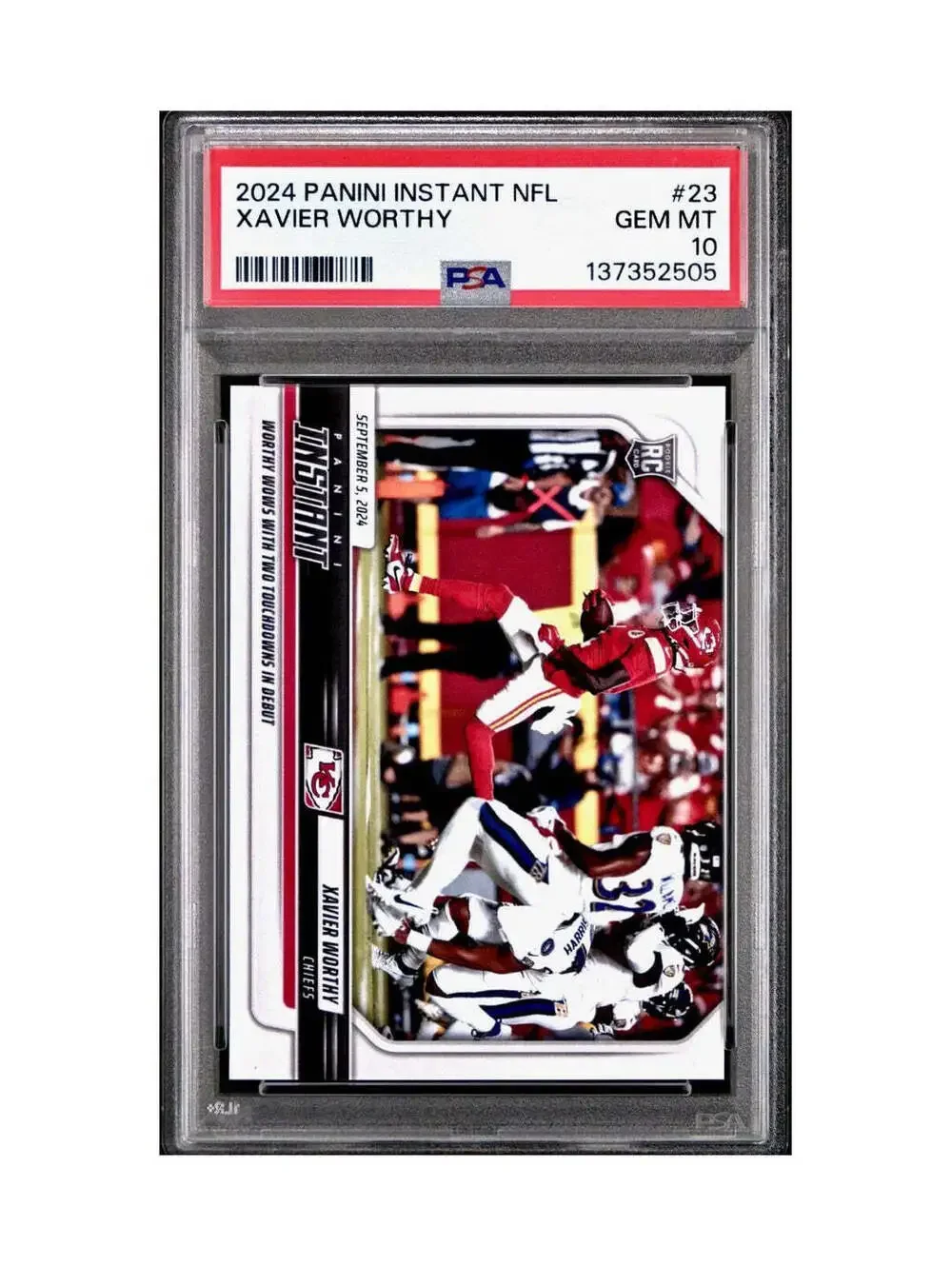 Xavier Worthy Rookie 2024 Panini Instant NFL #23 PSA 10 Gem Mint